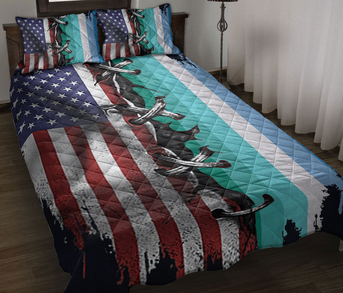 Ohaprints-Quilt-Bed-Set-Pillowcase-America-Us-Gay-Men-Pride-Flag-Lgbt-Lgbtq-Support-Gift-Idea-Blanket-Bedspread-Bedding-2079-Throw (55'' x 60'')