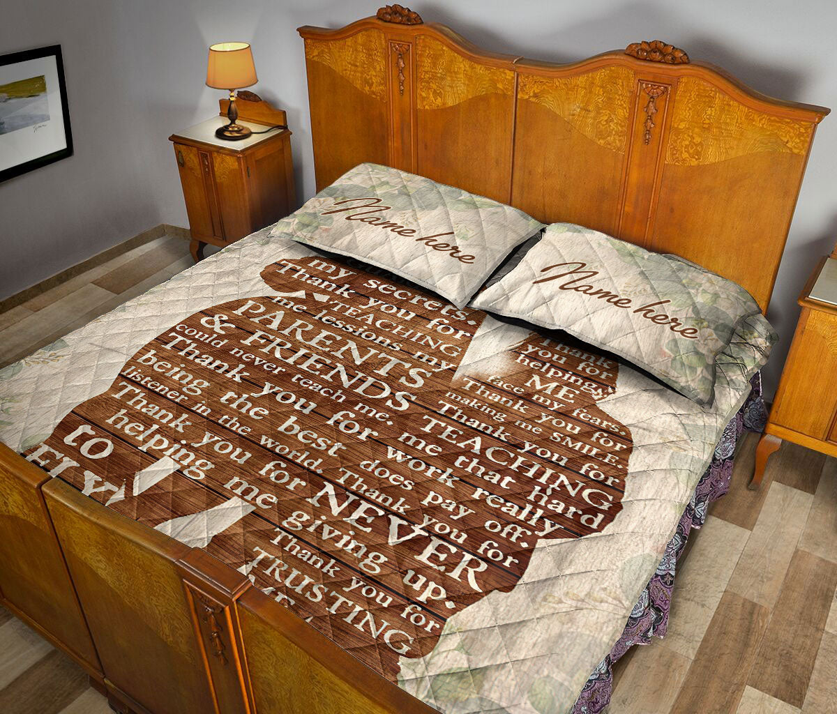 Ohaprints-Quilt-Bed-Set-Pillowcase-Horse-Lover-Cowboy-Cowgirl-Beige-Rustic-Western-Custom-Personalized-Name-Blanket-Bedspread-Bedding-1407-Queen (80'' x 90'')