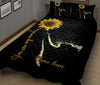 Ohaprints-Quilt-Bed-Set-Pillowcase-Sunshine-Cat-Sunflower-Flower-Animal-Pet-Lover-Black-Custom-Personalized-Name-Blanket-Bedspread-Bedding-2680-King (90&#39;&#39; x 100&#39;&#39;)