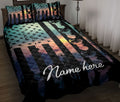 Ohaprints-Quilt-Bed-Set-Pillowcase-Buck-Hunter-Deer-Hunting-Lover-America-Us-Flag-Custom-Personalized-Name-Blanket-Bedspread-Bedding-2090-Throw (55'' x 60'')