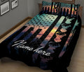 Ohaprints-Quilt-Bed-Set-Pillowcase-Buck-Hunter-Deer-Hunting-Lover-America-Us-Flag-Custom-Personalized-Name-Blanket-Bedspread-Bedding-2090-King (90'' x 100'')