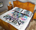 Ohaprints-Quilt-Bed-Set-Pillowcase-Skull-Skeleton-Girl-Women-Mom-Mermaid-Scale-Zero-F-Given-White-Blanket-Bedspread-Bedding-1507-Queen (80'' x 90'')