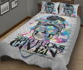 Ohaprints-Quilt-Bed-Set-Pillowcase-Skull-Skeleton-Girl-Women-Mom-Mermaid-Scale-Zero-F-Given-White-Blanket-Bedspread-Bedding-1507-King (90'' x 100'')