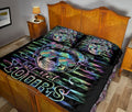 Ohaprints-Quilt-Bed-Set-Pillowcase-Skull-Skeleton-Girl-Mom-Mermaid-Scale-Hologram-Black-Custom-Personalized-Name-Blanket-Bedspread-Bedding-2687-Queen (80'' x 90'')