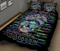 Ohaprints-Quilt-Bed-Set-Pillowcase-Skull-Skeleton-Girl-Mom-Mermaid-Scale-Hologram-Black-Custom-Personalized-Name-Blanket-Bedspread-Bedding-2687-King (90'' x 100'')