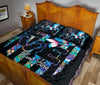 Ohaprints-Quilt-Bed-Set-Pillowcase-Sea-Ocean-Love-Mermaid-Scale-Black-Us-Flag-Hologram-Custom-Personalized-Name-Blanket-Bedspread-Bedding-928-Queen (80&#39;&#39; x 90&#39;&#39;)