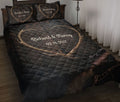 Ohaprints-Quilt-Bed-Set-Pillowcase-Deer-Antler-Heart-Vintage-Brown-Hunter-Couple-Hunting-Custom-Personalized-Name-Date-Blanket-Bedspread-Bedding-929-Throw (55'' x 60'')