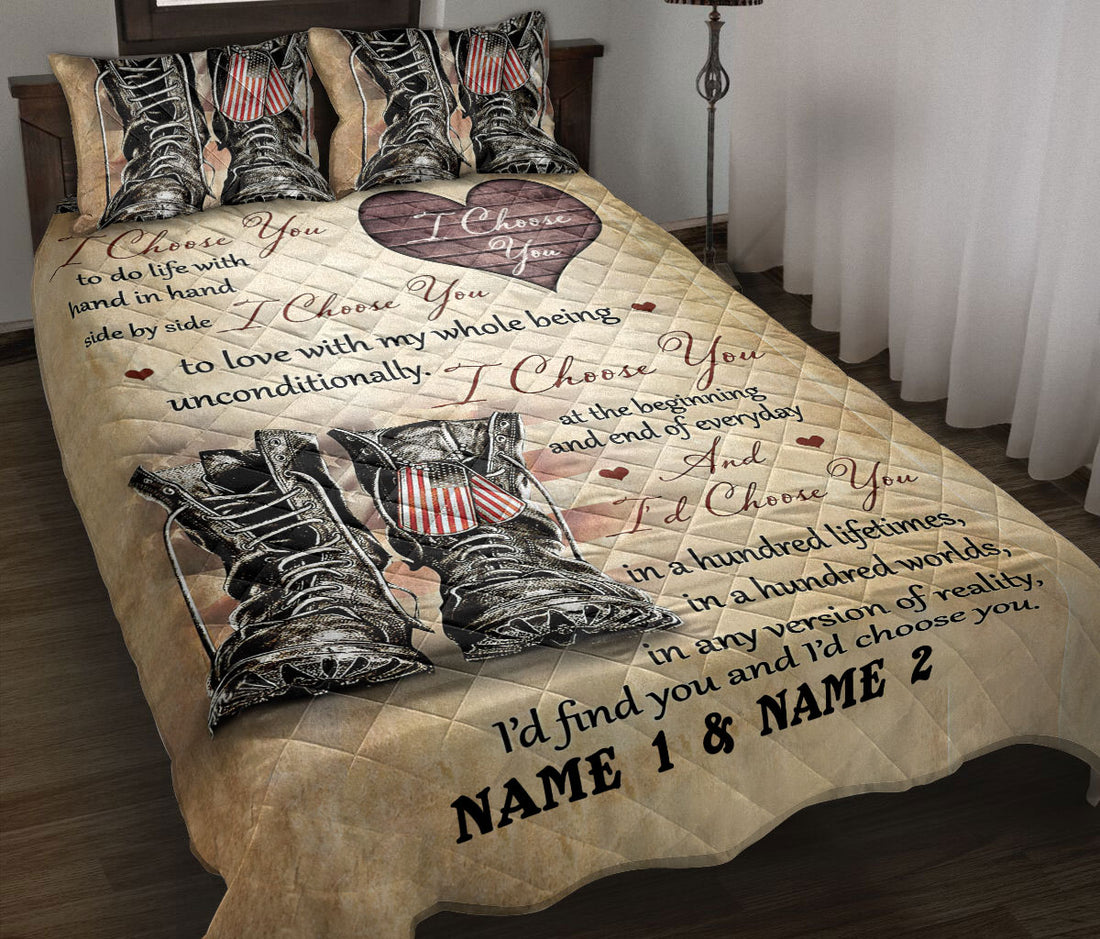 Ohaprints-Quilt-Bed-Set-Pillowcase-I-Choose-You-Veteran-Boost-Soldier-Couple-Gift-Idea-Custom-Personalized-Name-Blanket-Bedspread-Bedding-934-Throw (55'' x 60'')