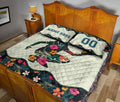 Ohaprints-Quilt-Bed-Set-Pillowcase-Baseball-Softball-Girl-Catcher-Flower-Player-Custom-Personalized-Name-Number-Blanket-Bedspread-Bedding-2349-King (90'' x 100'')