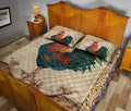 Ohaprints-Quilt-Bed-Set-Pillowcase-Rooster-Chicken-Farm-Animal-Vintage-Farmer-Idea-Custom-Personalized-Name-Blanket-Bedspread-Bedding-1177-King (90'' x 100'')