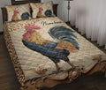 Ohaprints-Quilt-Bed-Set-Pillowcase-Rooster-Chicken-Farm-Animal-Vintage-Farmer-Idea-Brown-Custom-Personalized-Name-Blanket-Bedspread-Bedding-1763-Throw (55'' x 60'')