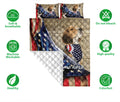 Ohaprints-Quilt-Bed-Set-Pillowcase-Beagle-Patriotic-Dog-Lover-American-Flag-We-People-Custom-Personalized-Name-Blanket-Bedspread-Bedding-1773-Double (70'' x 80'')