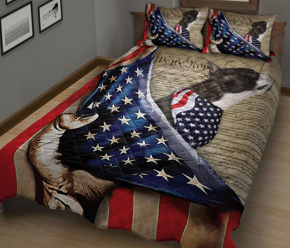 Ohaprints-Quilt-Bed-Set-Pillowcase-Boston-Terrier-Patriotic-Dog-Lover-American-History-Us-Flag-We-The-People-Blanket-Bedspread-Bedding-851-King (90'' x 100'')