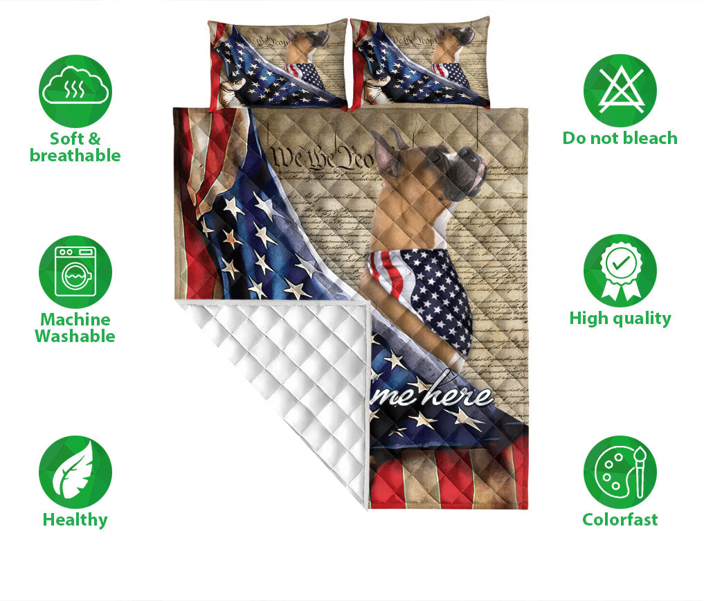 Ohaprints-Quilt-Bed-Set-Pillowcase-Boxer-Patriotic-Dog-Lover-American-Flag-We-People-Custom-Personalized-Name-Blanket-Bedspread-Bedding-2362-Double (70'' x 80'')