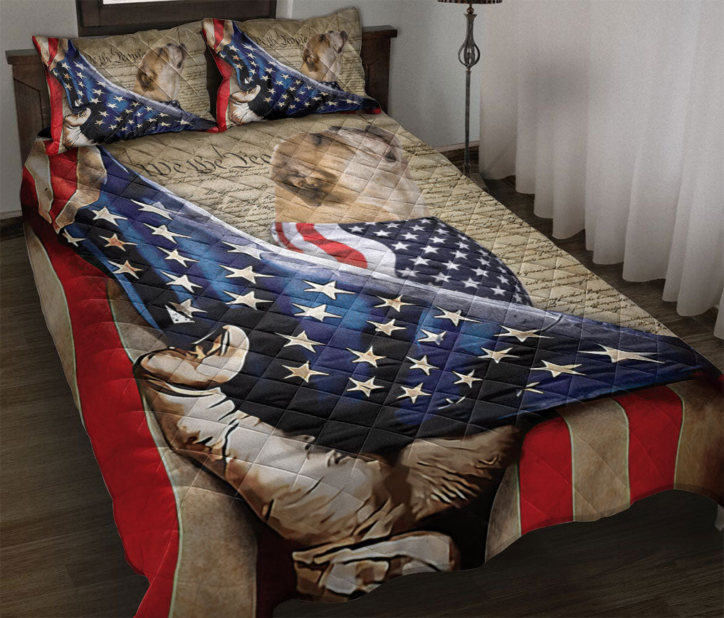 Ohaprints-Quilt-Bed-Set-Pillowcase-Bulldog-Patriotic-Dog-Lover-American-History-Us-Flag-We-The-People-Blanket-Bedspread-Bedding-2017-Throw (55'' x 60'')