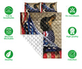 Ohaprints-Quilt-Bed-Set-Pillowcase-Dachshund-Patriotic-Dog-Lover-American-Flag-We-People-Custom-Personalized-Name-Blanket-Bedspread-Bedding-2611-Double (70'' x 80'')