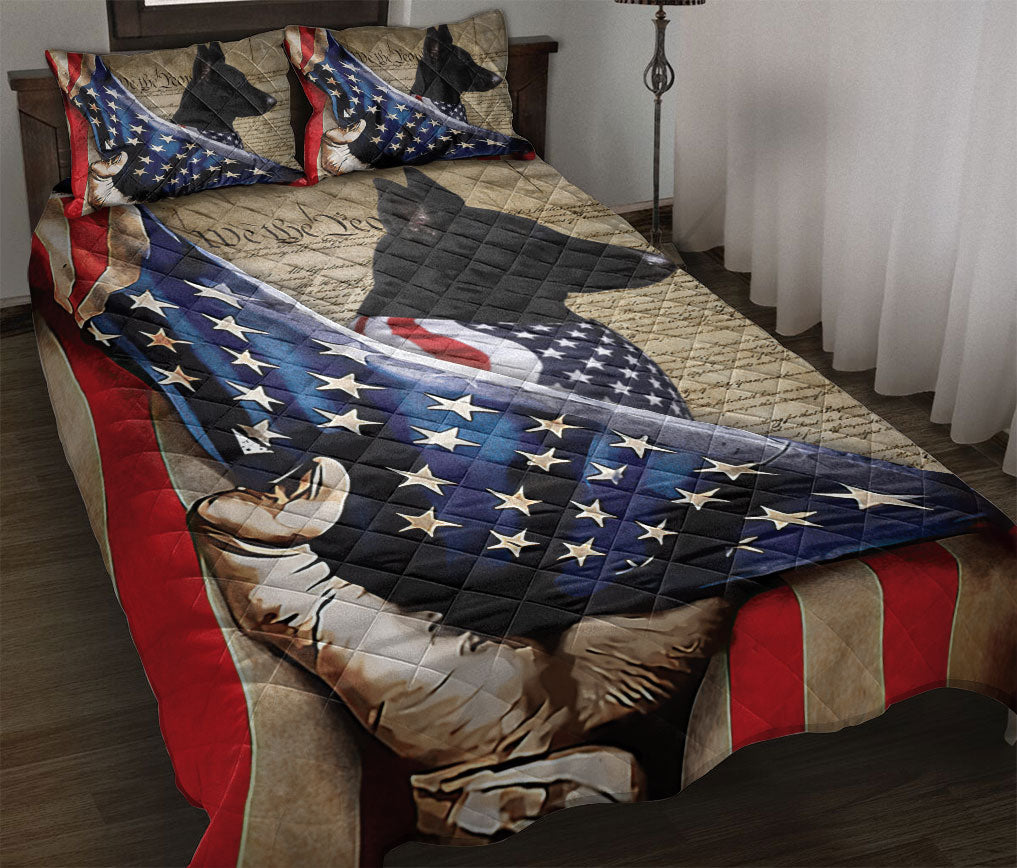 Ohaprints-Quilt-Bed-Set-Pillowcase-Black-German-Shepherd-Patriotic-Dog-Lover-American-History-Us-Flag-We-People-Blanket-Bedspread-Bedding-1432-Throw (55'' x 60'')