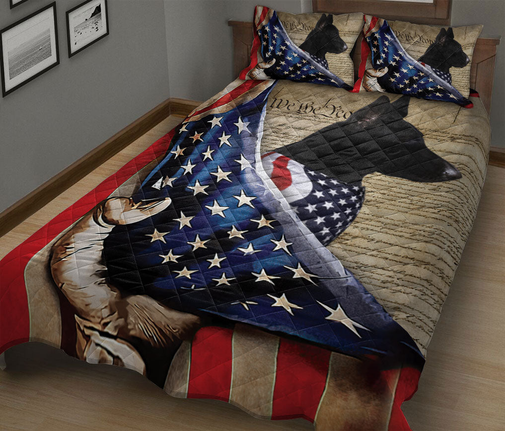 Ohaprints-Quilt-Bed-Set-Pillowcase-Black-German-Shepherd-Patriotic-Dog-Lover-American-History-Us-Flag-We-People-Blanket-Bedspread-Bedding-1432-King (90'' x 100'')