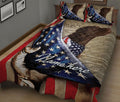 Ohaprints-Quilt-Bed-Set-Pillowcase-Chocolate-Patriotic-Dog-Lover-American-Flag-We-People-Custom-Personalized-Name-Blanket-Bedspread-Bedding-1188-King (90'' x 100'')