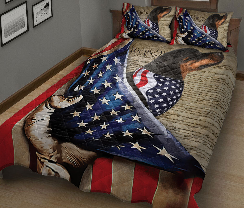 Ohaprints-Quilt-Bed-Set-Pillowcase-Rottweiler-Patriotic-Dog-Lover-American-History-Us-Flag-We-The-People-Blanket-Bedspread-Bedding-263-King (90'' x 100'')