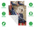 Ohaprints-Quilt-Bed-Set-Pillowcase-Westie-West-Highland-White-Terrier-Patriotic-Dog-Lover-American-Flag-We-People-Blanket-Bedspread-Bedding-854-Double (70'' x 80'')