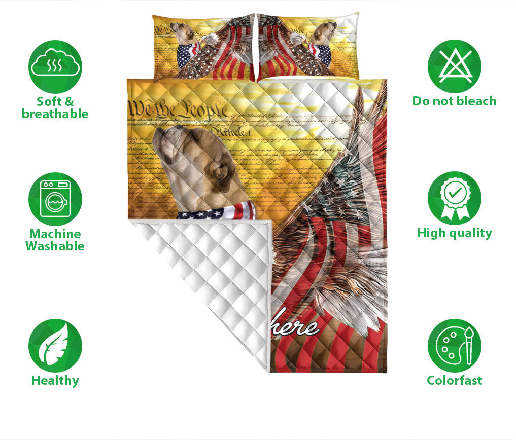 Ohaprints-Quilt-Bed-Set-Pillowcase-Bulldog-Patriotic-Dog-American-Eagle--Flag-We-People-Custom-Personalized-Name-Blanket-Bedspread-Bedding-12-Double (70'' x 80'')