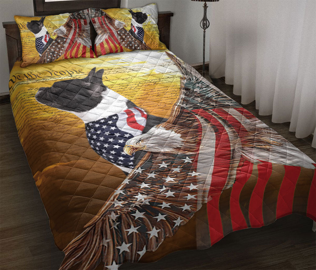 Ohaprints-Quilt-Bed-Set-Pillowcase-French-Bulldog-Patriotic-Dog-Lover-American-Eagle-Us-Flag-We-The-People-Blanket-Bedspread-Bedding-1775-Throw (55'' x 60'')