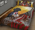 Ohaprints-Quilt-Bed-Set-Pillowcase-Black-Labrador-Patriotic-Dog-American-Eagle-Us-Flag-Custom-Personalized-Name-Blanket-Bedspread-Bedding-1211-King (90'' x 100'')