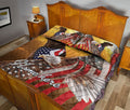 Ohaprints-Quilt-Bed-Set-Pillowcase-Chocolate-Labrador-Patriotic-Dog-American-Eagle-Flag-Custom-Personalized-Name-Blanket-Bedspread-Bedding-13-Queen (80'' x 90'')