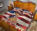 Ohaprints-Quilt-Bed-Set-Pillowcase-Boxer-Patriotic-Dog-Lover-God-Bless-America-Us-Flag-Custom-Personalized-Name-Blanket-Bedspread-Bedding-1776-Queen (80'' x 90'')