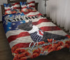 Ohaprints-Quilt-Bed-Set-Pillowcase-French-Bulldog-Dog-Lover-God-Bless-America-Us-Flag-Custom-Personalized-Name-Blanket-Bedspread-Bedding-603-Throw (55&#39;&#39; x 60&#39;&#39;)