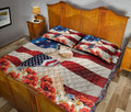 Ohaprints-Quilt-Bed-Set-Pillowcase-Golden-Retriever-Patriotic-Dog-Lover-God-Bless-America-Us-Flag-Blanket-Bedspread-Bedding-1670-Queen (80'' x 90'')