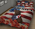 Ohaprints-Quilt-Bed-Set-Pillowcase-Chocolate-Labrador-Patriotic-Dog-Lover-God-Bless-America-Us-Flag-Blanket-Bedspread-Bedding-1777-King (90'' x 100'')