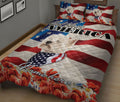 Ohaprints-Quilt-Bed-Set-Pillowcase-Westie-West-Highland-Dog-Lover-God-Bless-America-Flag-Custom-Personalized-Name-Blanket-Bedspread-Bedding-1439-King (90'' x 100'')