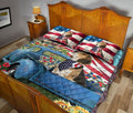 Ohaprints-Quilt-Bed-Set-Pillowcase-Beagle-In-Car-Patriotic-Dog-Lover-America-Us-Flag-Flower-Spring-Country-Road-Blanket-Bedspread-Bedding-2025-Queen (80'' x 90'')