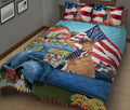 Ohaprints-Quilt-Bed-Set-Pillowcase-Boxer-In-Car-Patriotic-Dog-Lover-America-Us-Flag-Flower-Spring-Country-Road-Blanket-Bedspread-Bedding-860-King (90'' x 100'')