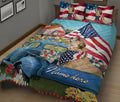 Ohaprints-Quilt-Bed-Set-Pillowcase-Bulldog-Patriotic-Dog-Lover-America-Us-Flag-Flower-Custom-Personalized-Name-Blanket-Bedspread-Bedding-1192-King (90'' x 100'')