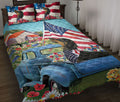 Ohaprints-Quilt-Bed-Set-Pillowcase-Dachshund-Car-Patriotic-Dog-Lover-America-Us-Flag-Flower-Spring-Country-Road-Blanket-Bedspread-Bedding-2026-Throw (55'' x 60'')