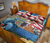 Ohaprints-Quilt-Bed-Set-Pillowcase-English-Bulldog-Car-Patriotic-Dog-America-Us-Flag-Flower-Spring-Country-Road-Blanket-Bedspread-Bedding-2620-Queen (80&#39;&#39; x 90&#39;&#39;)