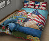 Ohaprints-Quilt-Bed-Set-Pillowcase-Golden-Retriever-Patriotic-Dog-Lover-America-Flag-Flower-Spring-Country-Road-Blanket-Bedspread-Bedding-2621-King (90&#39;&#39; x 100&#39;&#39;)