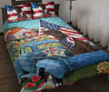 Ohaprints-Quilt-Bed-Set-Pillowcase-Chocolate-Labrador-Patriotic-Dog-Lover-America-Flag-Flower-Spring-Country-Road-Blanket-Bedspread-Bedding-862-Throw (55'' x 60'')