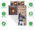 Ohaprints-Quilt-Bed-Set-Pillowcase-Baseball-Player-Fan-Batter-Pose-America-Flag-Custom-Personalized-Name-Number-Blanket-Bedspread-Bedding-162-Double (70'' x 80'')
