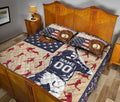Ohaprints-Quilt-Bed-Set-Pillowcase-Baseball-Player-Fan-Batter-Pose-America-Flag-Custom-Personalized-Name-Number-Blanket-Bedspread-Bedding-162-Queen (80'' x 90'')