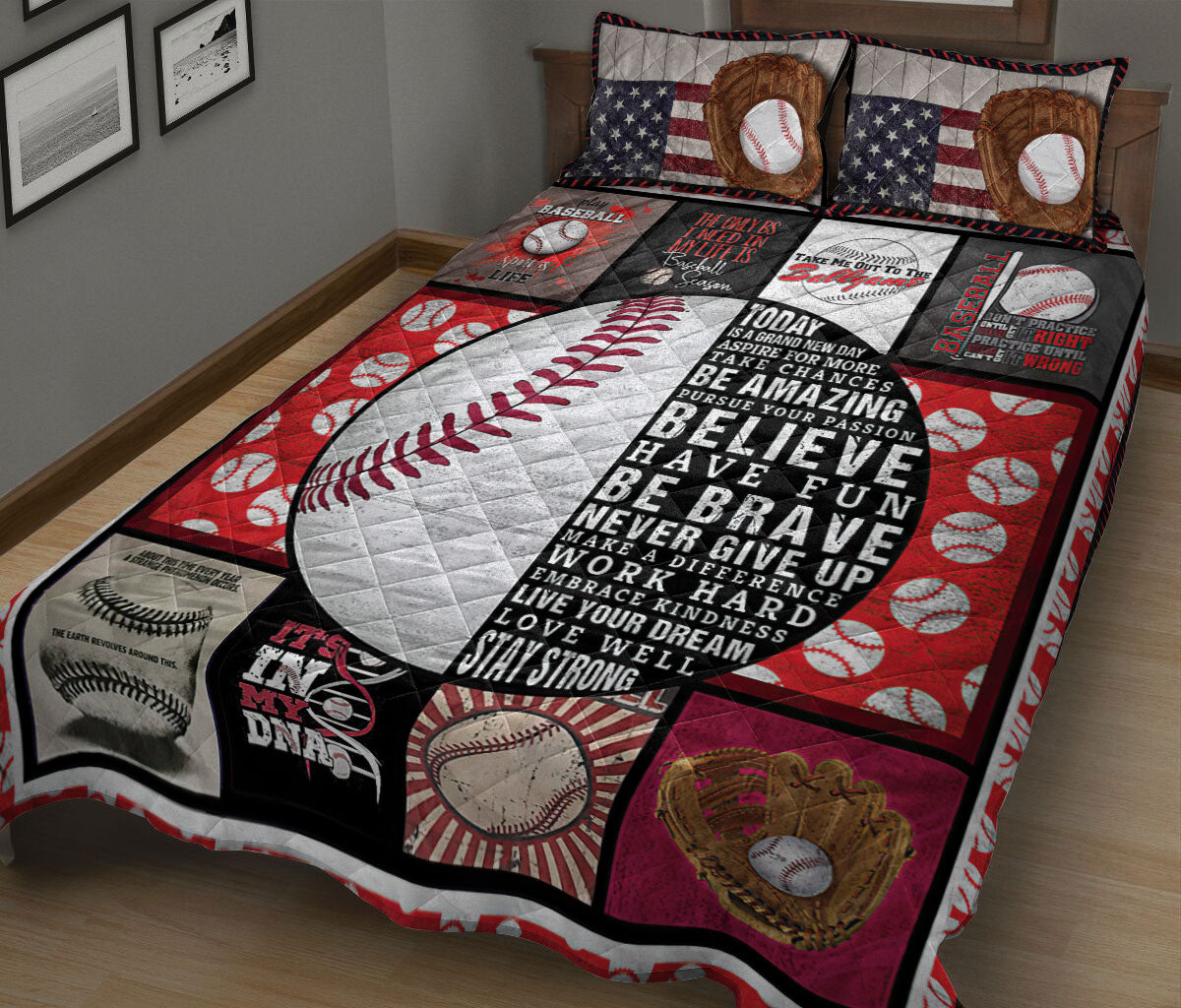 Ohaprints-Quilt-Bed-Set-Pillowcase-Patchwork-Baseball-Ball-Baseball-Player-Lover-Fan-Gift-Idea-Blanket-Bedspread-Bedding-1922-King (90'' x 100'')