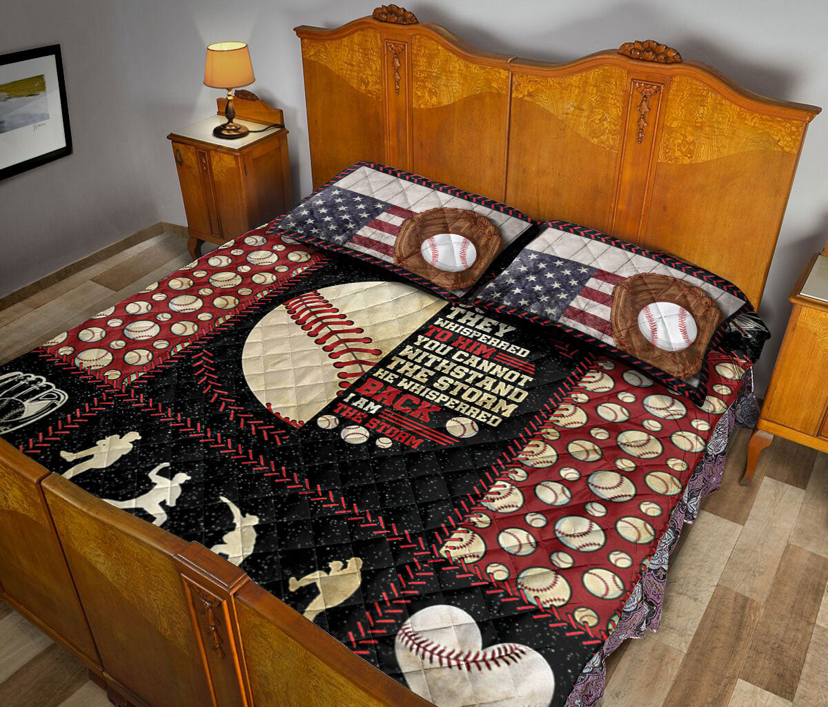 Ohaprints-Quilt-Bed-Set-Pillowcase-Patchwork-Ball-Baseball-Player-Posing-Baseball-Lover-Fan-Gift-Blanket-Bedspread-Bedding-725-Queen (80'' x 90'')