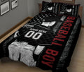 Ohaprints-Quilt-Bed-Set-Pillowcase-Baseball-Boy-Lover-Fan-Gift-America-Flag-Black-Custom-Personalized-Name-Number-Blanket-Bedspread-Bedding-163-King (90'' x 100'')