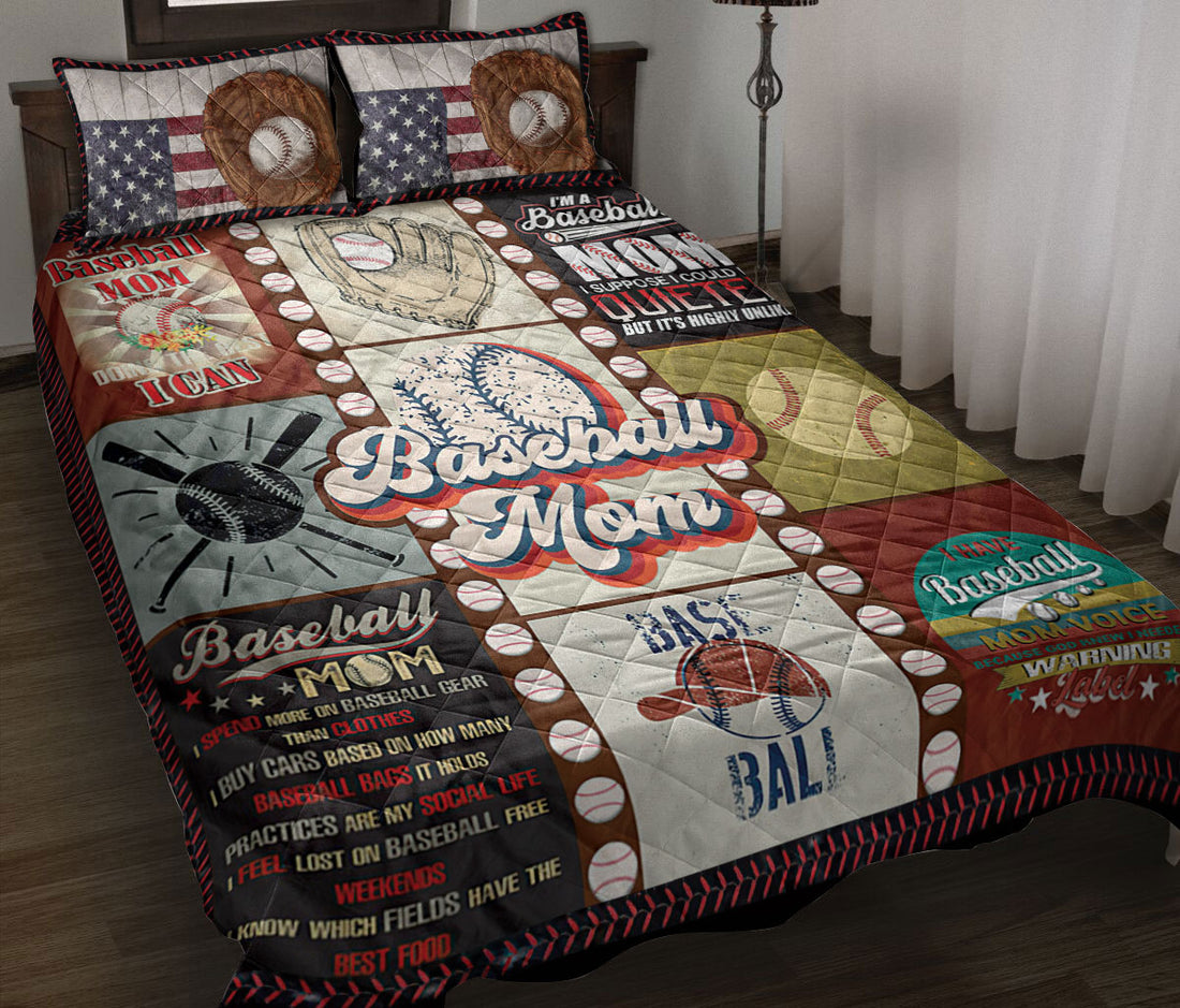 Ohaprints-Quilt-Bed-Set-Pillowcase-Patchwork-Baseball-Mom-Vintage-Baseball-Lover-Gift-Blanket-Bedspread-Bedding-1336-Throw (55'' x 60'')