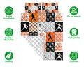 Ohaprints-Quilt-Bed-Set-Pillowcase-Patchwork-Baseball-Player-Posing-Orange-Pattern-Baseball-Lover-Gift-Blanket-Bedspread-Bedding-2515-Double (70'' x 80'')