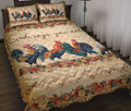 Ohaprints-Quilt-Bed-Set-Pillowcase-Flower-Rooster-Chicken-God-Say-You-Are-Farm-Animal-Farmer-Vintage-Blanket-Bedspread-Bedding-3592-Throw (55'' x 60'')