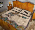 Ohaprints-Quilt-Bed-Set-Pillowcase-Baseball-Sofftball-Girl-Catcher-Mandala-Idea-Custom-Personalized-Name-Number-Blanket-Bedspread-Bedding-3177-King (90'' x 100'')
